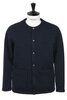 Wool Collarless Jacket - Dark Navy Thumbnail