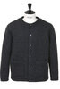 Wool Collarless Jacket - Heather Black Thumbnail