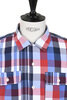 Bowling Shirt Block Check Mix - Blue/Red Thumbnail
