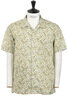Camp Shirt Small Floral Cotton Lawn - Yellow Thumbnail