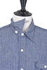 #32135-SC NAVY CUT Short Sleeve Stripe Chambray - Thumbnail