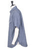 #32135-SC NAVY CUT Short Sleeve Stripe Chambray - Thumbnail