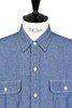 01-8064-84 Chambray Work Shirt Flap Pocket - Blue Chambray Thumbnail