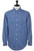 018112-95 Standard Button Down Used Denim - Blue Used Denim Thumbnail