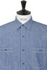 01-V8170-84 Short Sleeve Chambray Work Shirt - Blue Chambray Thumbnail