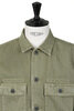 #F2461 Army Shirt Used Wash - Olive Thumbnail