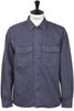#F2461 Army Shirt Used Wash - Navy Thumbnail