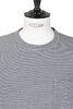 Micro Stripe Pocket Tee L/S - Navy Thumbnail