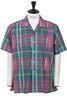 Camp Collar Short Sleeve Ikat - Green Thumbnail