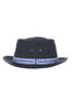 Loose Light Chino Pork-Pie Hat - Navy Thumbnail