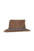 Loose Light Chino Pork-Pie Hat - Brown Thumbnail