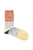 60 Yarns 2 Tone Heel Socks - Yellow Thumbnail