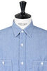 01-8270-181 Relaxed Fit Chambray Stripe Work Shirt - Hickory Thumbnail