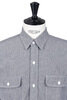 01-8064-64 Grey Chambray Work Shirt Flap Pocket - Grey Thumbnail