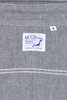 01-8064-64 Grey Chambray Work Shirt Flap Pocket - Grey Thumbnail