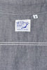 01-8172-64 Work Shirt Grey Chambray Short Sleeve Flap Pocket - Grey Thumbnail