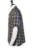 SV-SH-032 Linen Open Neck Shirt - Navy/Yellow Thumbnail
