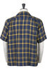 SV-SH-032 Linen Open Neck Shirt - Navy/Yellow Thumbnail
