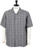 SV-SH-033 Linen Open Collared Shirt - Grey Thumbnail