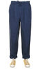 SV-PT-006 Linen Tapered 2Tuck Pants - Navy Thumbnail