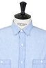01-8270-99 Relax Fit Chambray Work Shirt - Bleach Blue Thumbnail