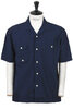 Mercantile Short Sleeve Vacation Madras Seersucker - Navy Thumbnail