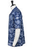Mercantile Short Sleeve Vacation Madras Batik Print - Blue Thumbnail