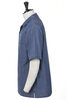 Vacation CotLin Chambray Open Collar Shirt - Blue Thumbnail