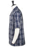 Vacation Open Collar Check Shirt - Navy Thumbnail