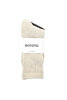 R1508 Double Face Mini Crew Organic Cotton Socks - Light Grey Thumbnail