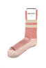 R1589 Pile Stripe Marl Socks - Red/Beige Thumbnail