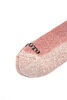 R1589 Pile Stripe Marl Socks - Red/Beige Thumbnail