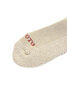 R1589 Pile Stripe Marl Socks - Beige/Black Thumbnail