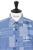 Cropped Garson Shirt  Patchwork - Indigo Thumbnail