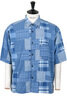 Cropped Garson Shirt  Patchwork - Indigo Thumbnail