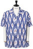 50's Milano Shirt  Ikat Japan - Blue Thumbnail