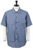 Digs Crew Half Short Sleeve 5oz Chambray - Blue Thumbnail