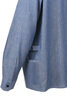 Gardener Open Half Shirt 5oz Chambray - Blue Thumbnail
