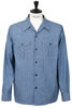 Gardener Open Half Shirt 5oz Chambray - Blue Thumbnail