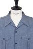 Gardener Open Half Shirt 5oz Chambray - Blue Thumbnail