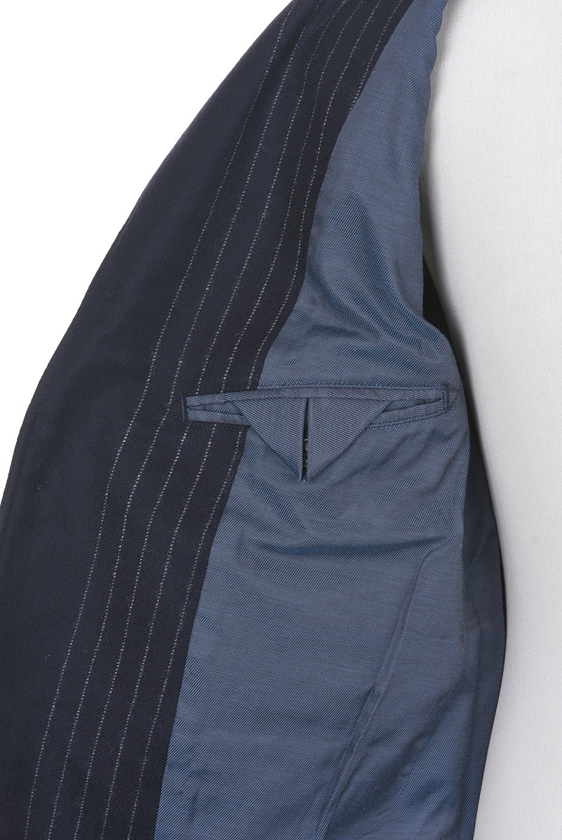 Engineered Garments Lawrence Jacket Wool Chalk Stripe - Dark