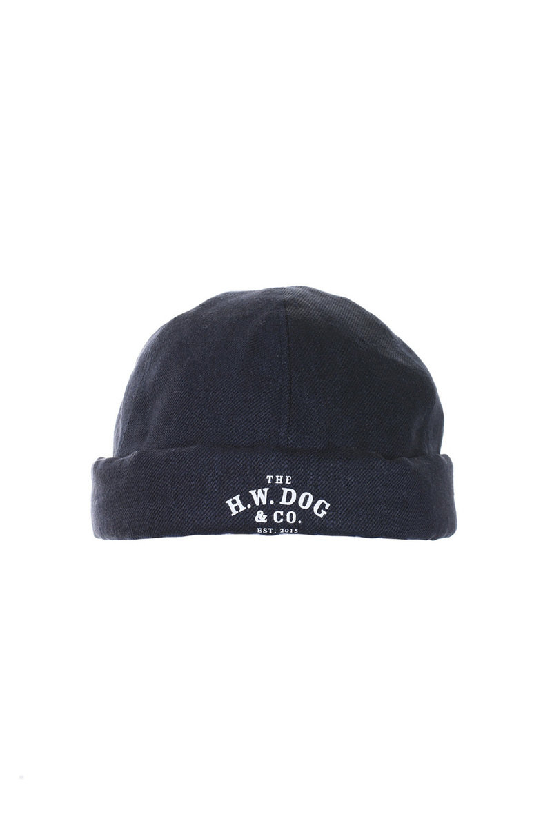 HW Dog Linen Twill Roll Cap - Indigo at Kafka Mercantile