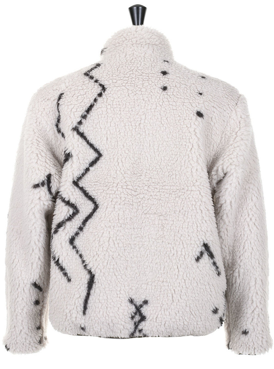 Kapital Beniwaren Pattern Boa Fleece Reversible Blouson - Natural
