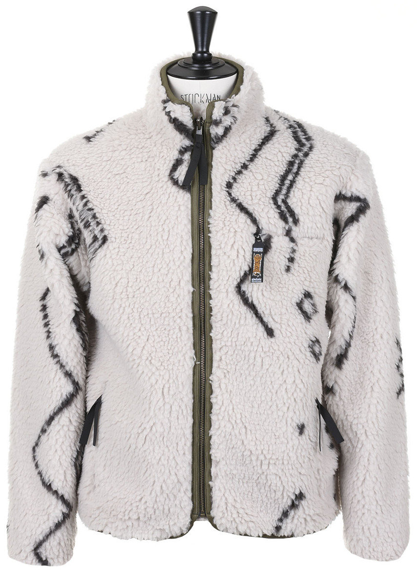 Beniwaren Pattern Boa Fleece Reversible Blouson - Natural at Kafka  Mercantile