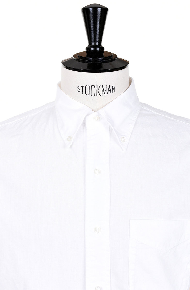 orSlow Chambray Button Down Shirt - White | Kafka Mercantile