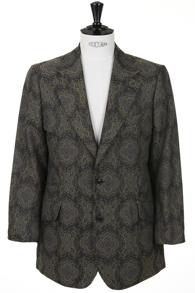 Needles 2B Jacket C/PE Arabesque Jacquard - Brown at Kafka Mercantile