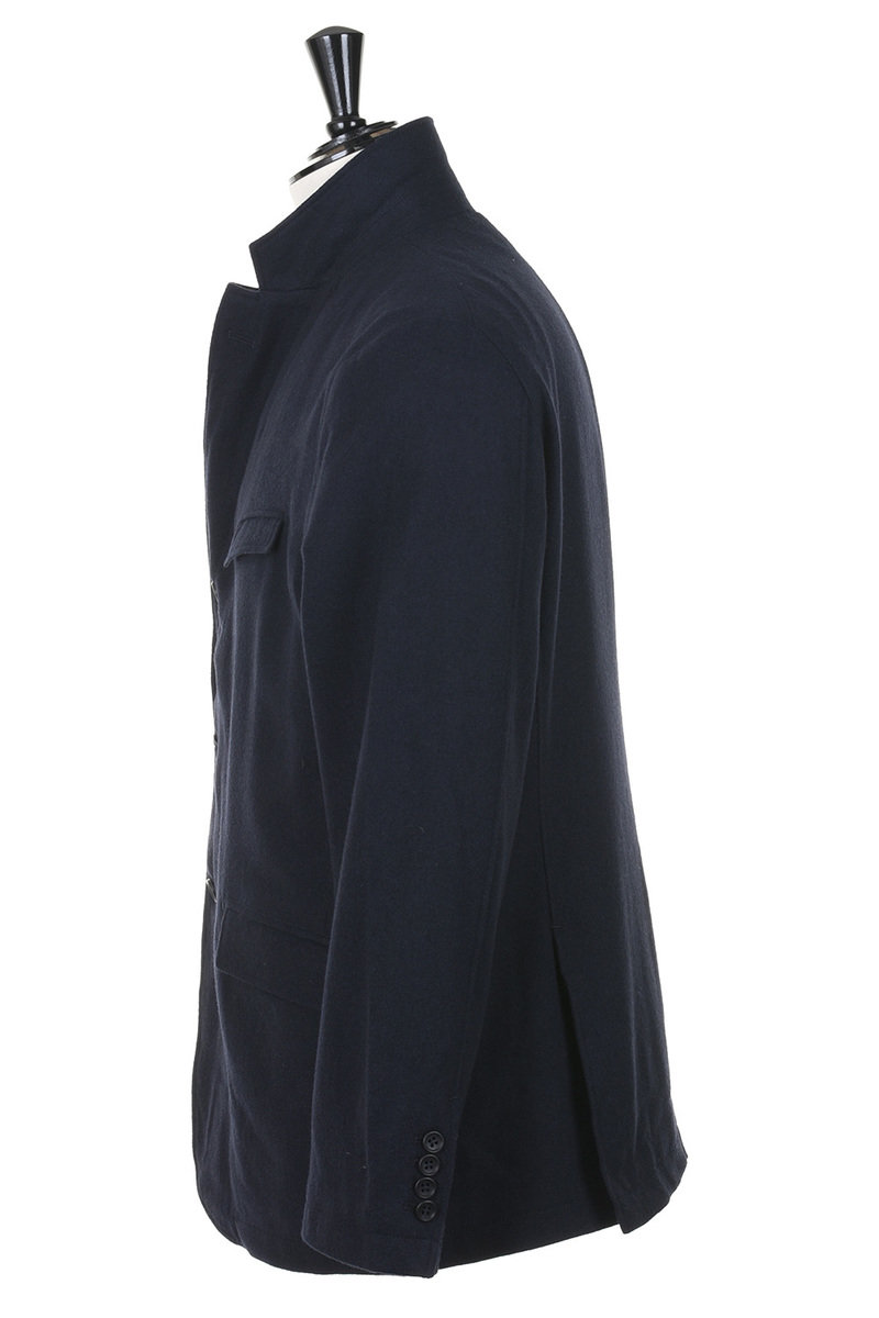 Engineered Garments Andover Jacket PolyWool Flannel - Navy | Kafka ...