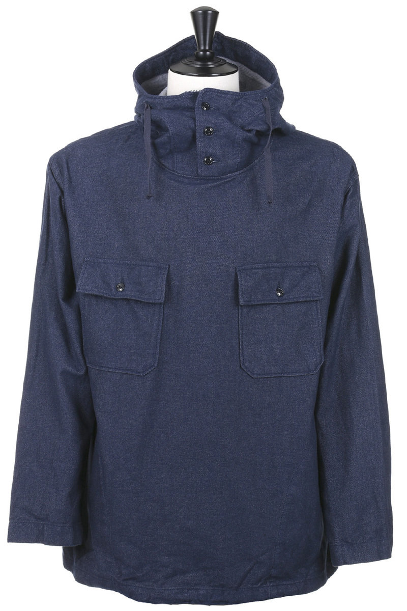 Engineered Garments Cagoule Shirt Cotton Denim Flannel - Indigo | Kafka ...