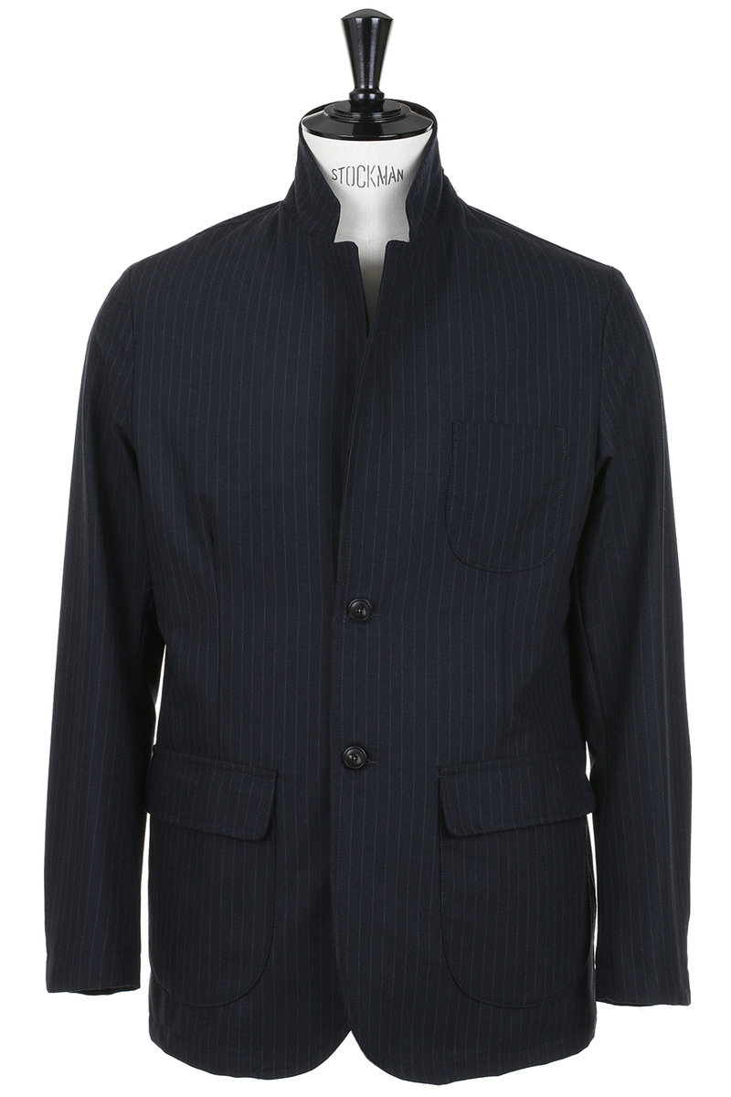 Mitarai 104 Jacket Stripe Navy at Kafka Mercantile