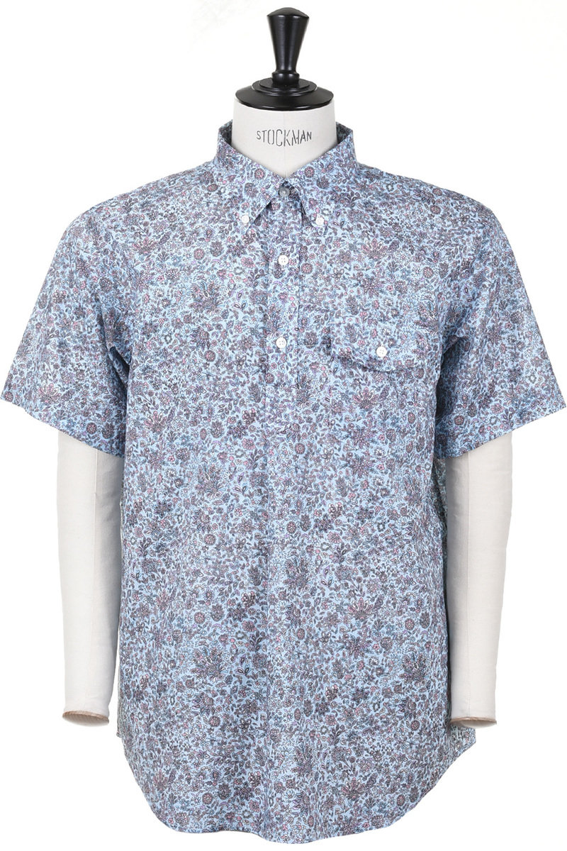 Engineered Garments Popover BD Floral Print - Lt. Blue | Kafka
